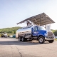 Hutchens Rentz-Eden tank truck filling up with diesel at fuel station