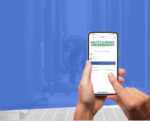 hands ordering gasoline using online portal on their cell phone