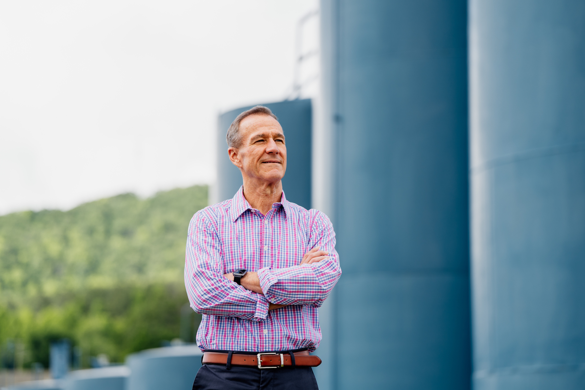 Tim Hutchens, CEO of Hutchens Rentz-Eden posing for photo shoot