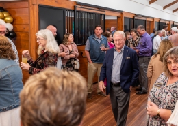 Group dancing at Hutchens 50th Anniversary Event