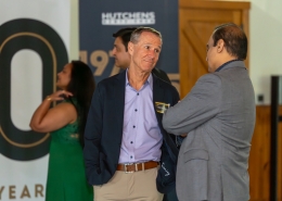 Group dancing at Hutchens 50th Anniversary Event