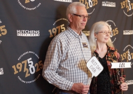 Posing for a photo at Hutchens 50th Anniversary Event