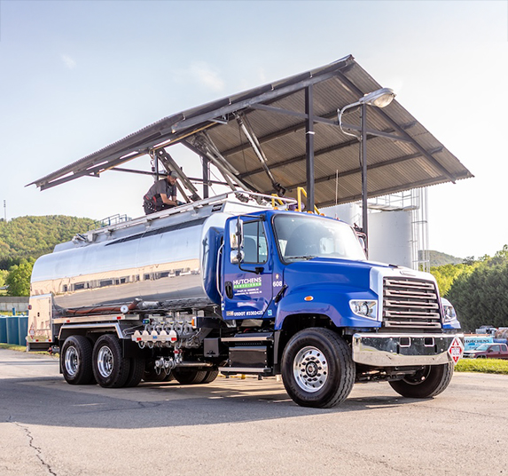 Hutchens(46) Hutchens truck being filled with lubricant, DEF, diesel or fuel